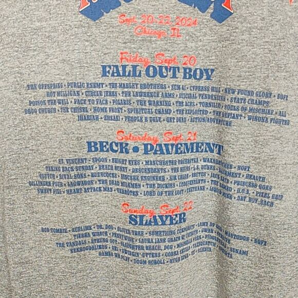 Riot Fest Chicago Concert T-Shirt Gray size XL - Picture 8 of 12